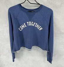 Abercrombie Fitch Streetware Cropped Sweatshirt Women  s M Blue Come Together