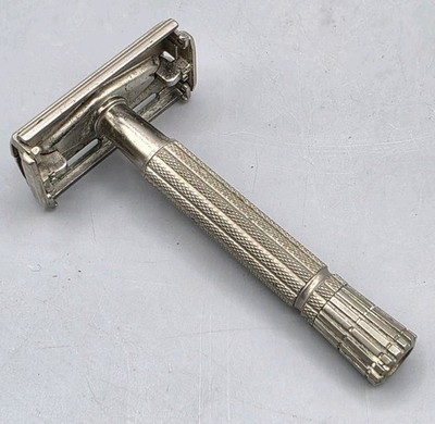 VINTAGE 1958 D-2 Gillette Flare Tip Super Speed TTO Safety Razor, Made in USA