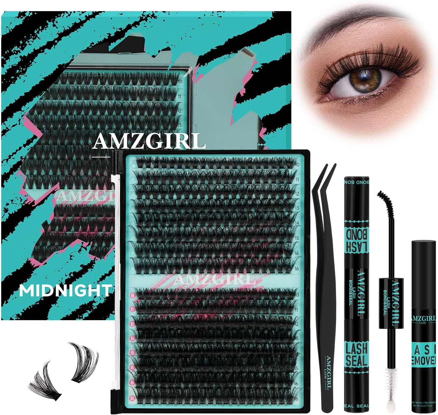 Kit Extension Ciglia Fai Da Te 320 Pezzi | Ciglia a Ciuffetti con Remover