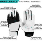 Adult Men's Batting Gloves for Baseball & Softball Cabretta Leather 1 Pair Small — photo 2