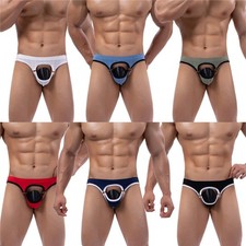 Slip bikini homme sexy ouvert trou devant sous vêtement culotte string string l