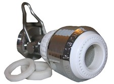 Swivel Spray Aerator With Flow Adjustment,Dual Thread,Chrome White,55/64-In.x2