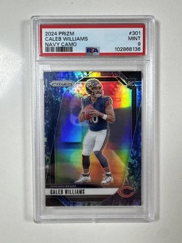 2024 Prizm Caleb Williams RC Navy Camo Rookie # 20 /25 Bears PSA 9, None Higher