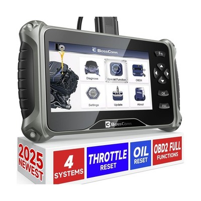 BOSSCOMM IF740 OBD2 Scanner, 4 Systems ABS/SRS/Transmission/Check Engine Code...