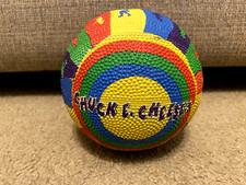 RARE 5" CHUCK E CHEESE COLORFUL BALL BASKETBALL CHUCK E CHEESE'S COLLECTIBLE