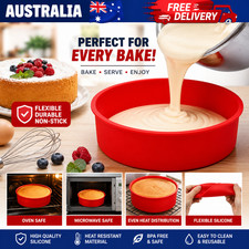 Silicone Cake Pan 4/6/8 Inch Round Cake Mould Non Stick Reusable Bakeware