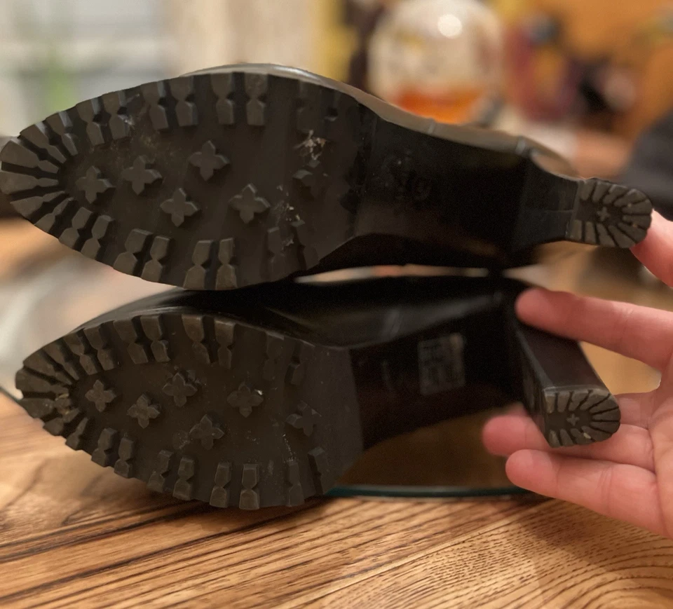 Botines Chelsea de tacón alto Allsaints Sarris para mujer de cuero negro talla 39 (US 8) Foto 3 de 4