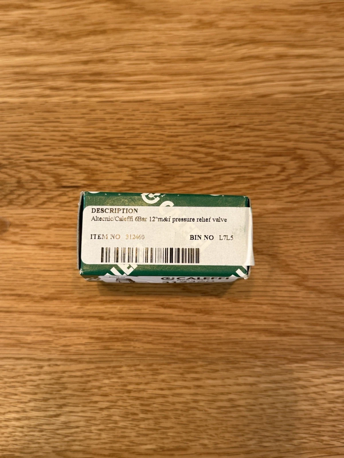 Altecnic Caleffi 312460 Safety Pressure Relief Valve 1/2" 6 Bar - Brand New 2