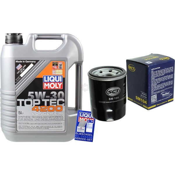 SCT Inspektionspaket 5L Liqui Moly Top Tec 5W-30 FüR Hyundai I10 1.0 1.2 Kona-image