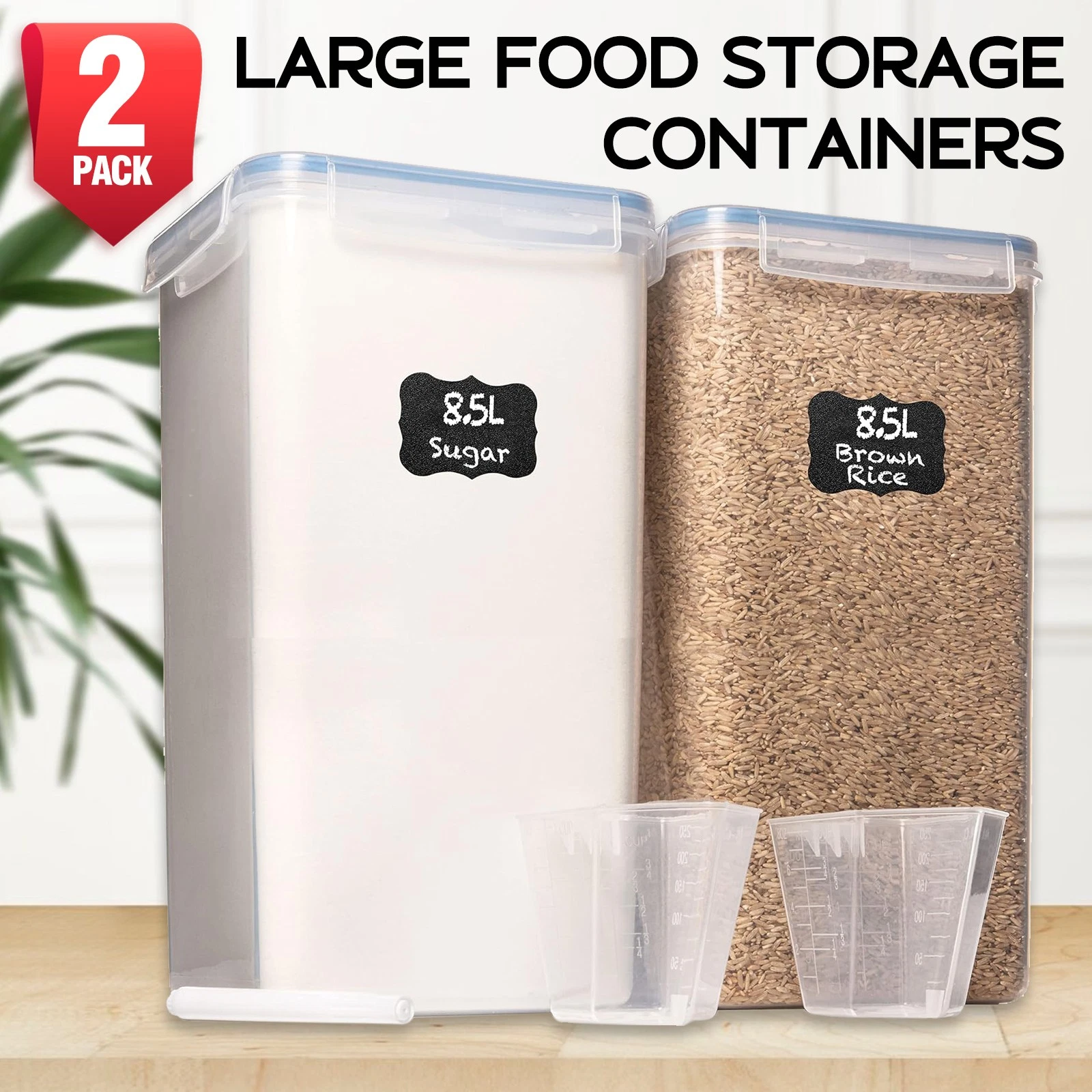 2PK Kitchen Food Storage Container Pantry Set - Airtight, Durable and Leak-Proof
Opens in a new wind