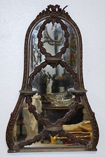 Venetian Italian Carved Wood Mirror w/Shelves Late 19th/E. 20th Century 