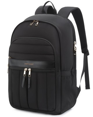 Backpack for Women 15.6 Inch Puffy Laptop Backpack with USB Hole Water Resist...