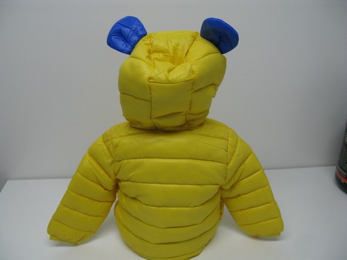Baby &Toddler Cute Bear Ears Design Quilted Hooded Coat Yellow NWT - Picture 3 of 4