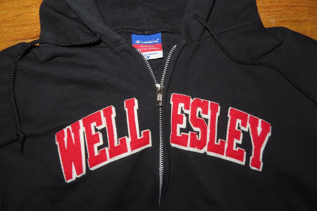 Vintage Champion Label WELLESLEY COLLEGE Twilled Stitched MED 