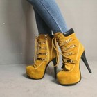 Ankle Women's Round Toe Brown