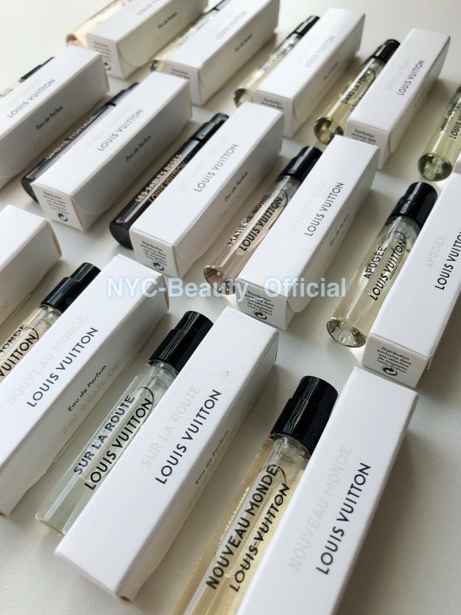 Louis Vuitton の 2ml サンプリ LOUIS VUITTON Fragrance Spray Sample 2 ml/.06oz each NIB