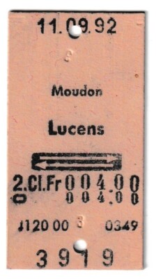 SWITZERLAND      *              MOUDON       -    LUCENS    ( 1992 )