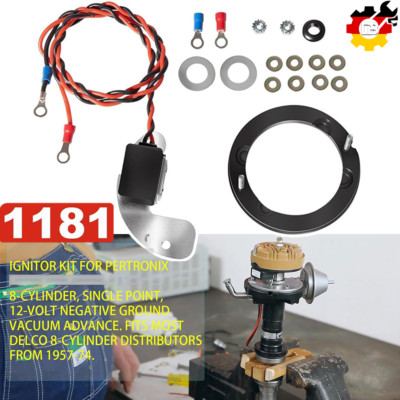 For Pertronix 1181 Ignitor Electronic Ignition Conversion Kit For Delco 8 Cylind