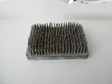 Vintage Metal Pin Spike Flower Frog Arranger Small Rectangle 3" x 2"