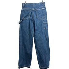 Vtg 90s Bill Blass High Rise Tapered Mom Jeans Women Sz 10 Blue Carpenter Grunge