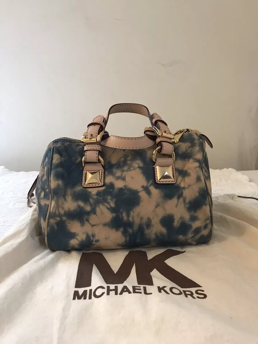 NWOT Michael Kors Blue Tie Dye Grayson Satchel