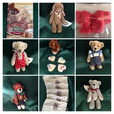 ASST GANZ COTTAGE COLLECTIBLES MINIATURES PLUSH BEARS, BUNNIES, CATS -YOU CHOOSE