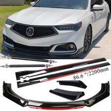 Front Bumper Lip Spoiler Splitter Body Side Skirt For Acura TLX A-Spec