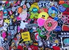 75 MIXED IRON on and SEW on patches. Huge patch lot ships USA free Appliques