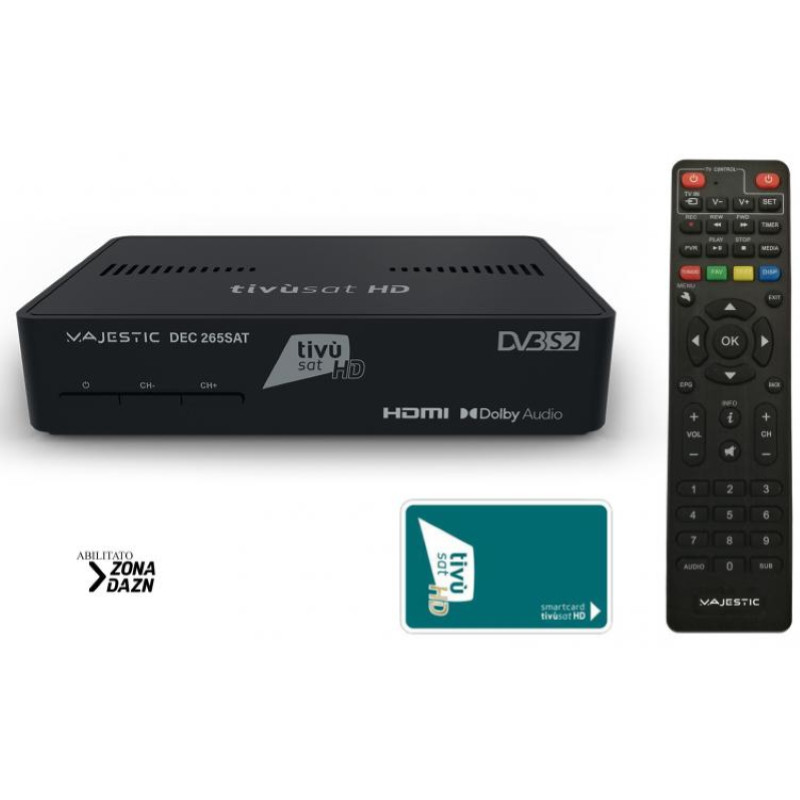 Decoder Satellitare Majestic DEC265 HD tivùsat - Pronto all'Uso - 4
