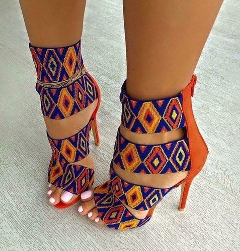 strappy platform sandals heels