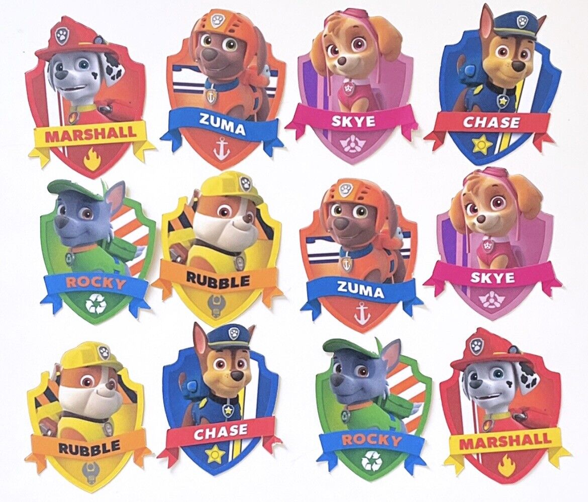 Paw Patrol Stickers Zuma Chase Rubble Rocky Skye Cartoon