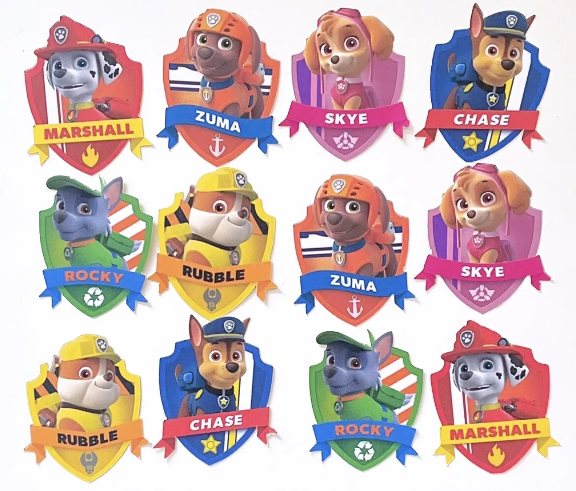 Paw Patrol Stickers Zuma Chase Rubble Rocky Skye Cartoon