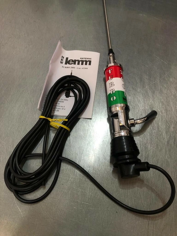 LEMM AT 2001 TURBO ANTENNA 27MHZ CB 26÷28,5 MHz 2000W ITALIA - Immagine 2 di 4