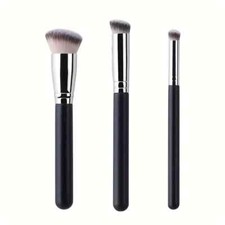 3 Pcs Soft Hair Makeup Brushes Foundation Makeup Brush Set Powder Blush