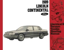 1989 Lincoln Continental Electrical Vacuum Troubleshooting Manual