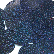 Round Sequin 40mm Midnight Blue Hologram Glitter Sparkle Paillettes. Made in USA