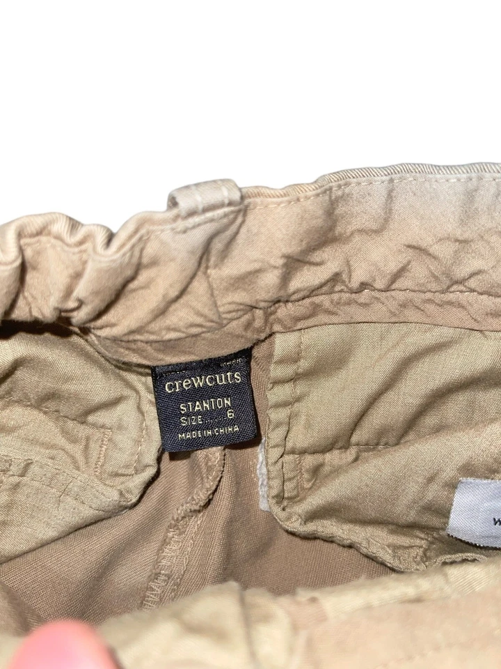 CREWCUTS BY J CREW Pantalones Cortos Chinos Caqui Stanton para Niño Talla 6 100% Algodón Foto 3 de 4