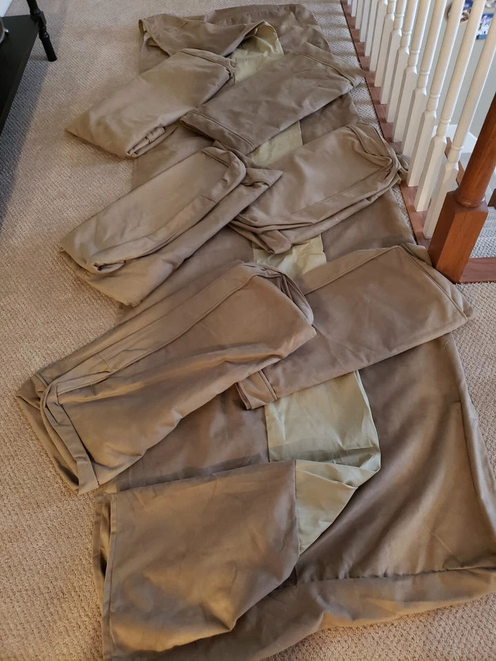 Funda para sofá Pottery Barn Pearce sin brazos gamuza diaria trigo claro seccional Foto 3 de 4