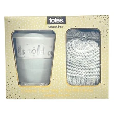 TOTES “Baby It’s Cold Outside” Travel Mug Tumbler Flip Mittens Winter Gift Set 