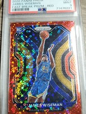 64942823 JAMES WISEMAN 2020 Panini Prizm 268 Fast Break Red RC Rookie /125 PSA 9