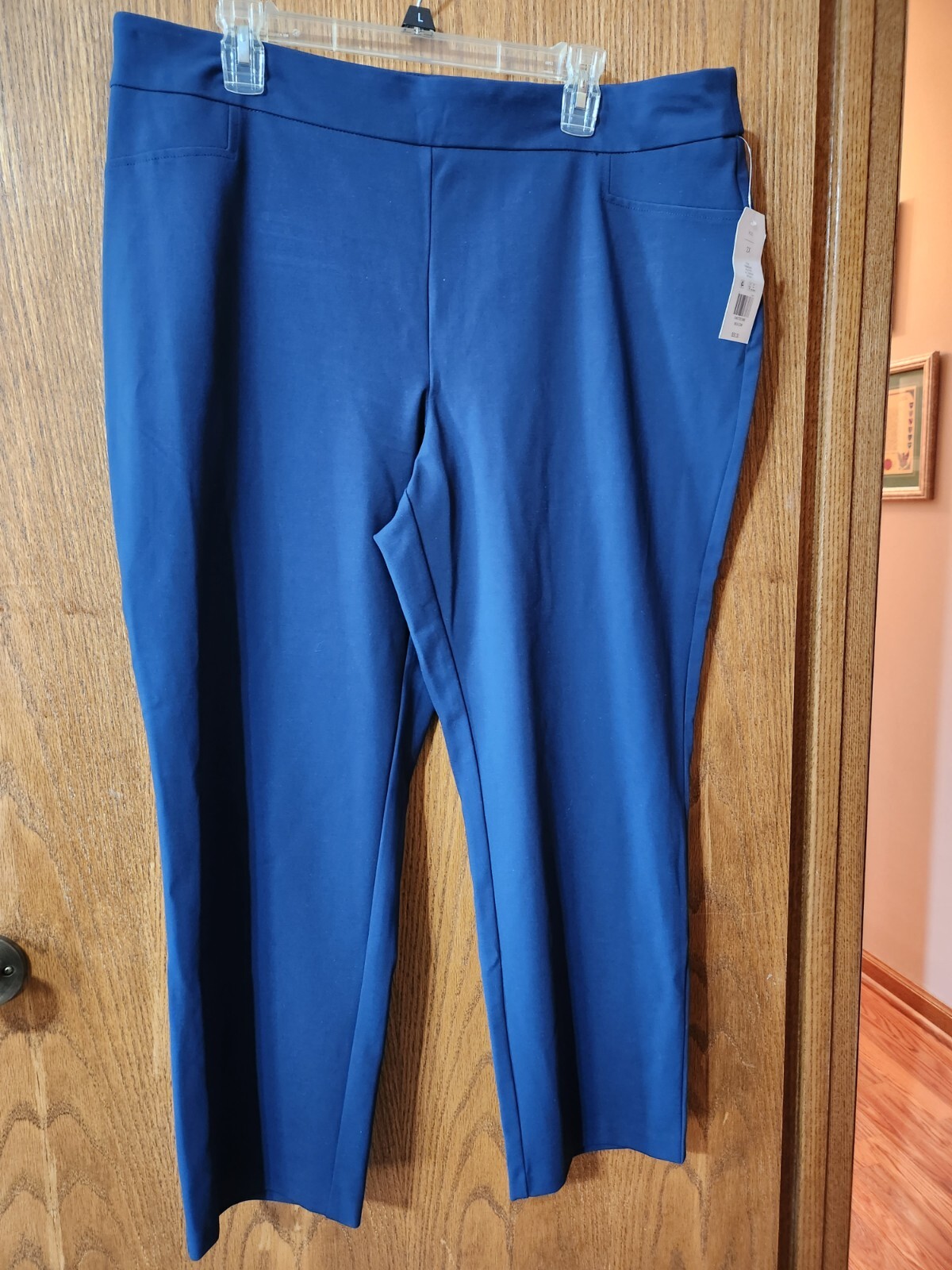 Belk Wonderly Women's  2X Navy / Blue Pen  Pull-On NEW With Tags MSRP $59.50