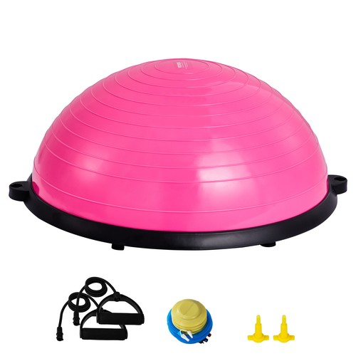 VEVOR 23" Half Exercise Ball Trainer Yoga Balance Stability Ball Resistance Band - Picture 9 of 12