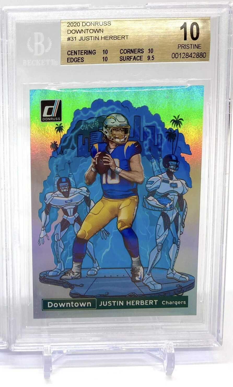 2020 Donruss Justin Herbert Downtown RC #D-JH BGS 10 POP 2 | eBay