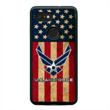 Distressed USA Flag US Air Force Military Cover For Google Pixel 3 3XL 2XL