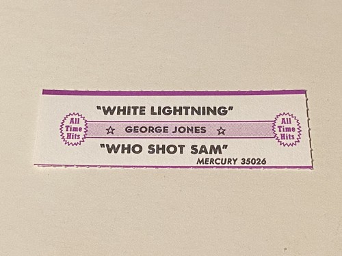 George Jones - Who Shot Sam / White Lightning - Jukebox Title Strip - 第 1/1 張圖片