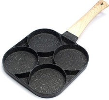 4 Hole Frying Pot Pan Non-stick Egg Pancake Steak Hamburg Omelet Pan Breakfast