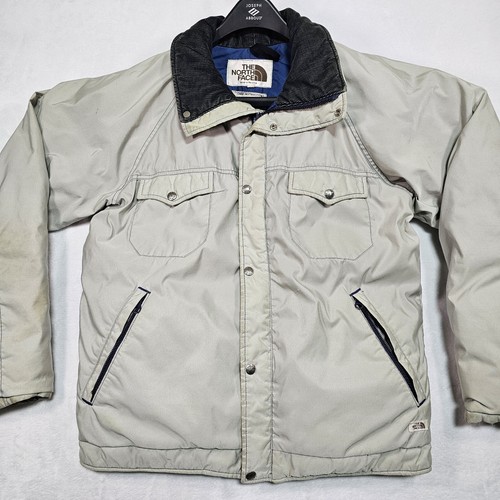 Vtg The North Face Jacket Brown Label Mens L Down Puffer Corduroy Collar USA - Picture 2 of 19