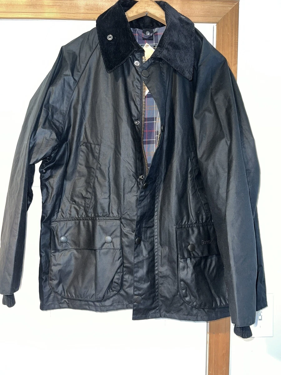 Barbour Classic Bedale Waxed Men's Jacket Black Size 40 NWT