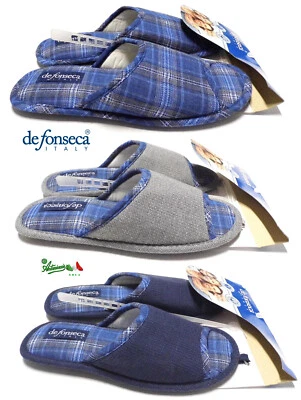 DE FONSECA DEFONSECA Ciabatte pantofole uomo estive aperte cotone gomma BARI E PA M 941