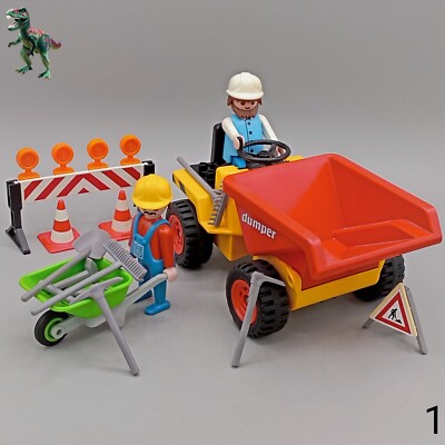 Playmobil dumper-camion volquete- 3756-vehiculo obras-construccion